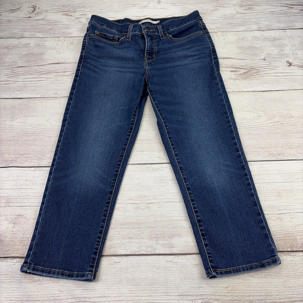 Levi Strauss 311 Shaping Skinny Capri Women's 28 Denim Jeans Med Wash Excellent